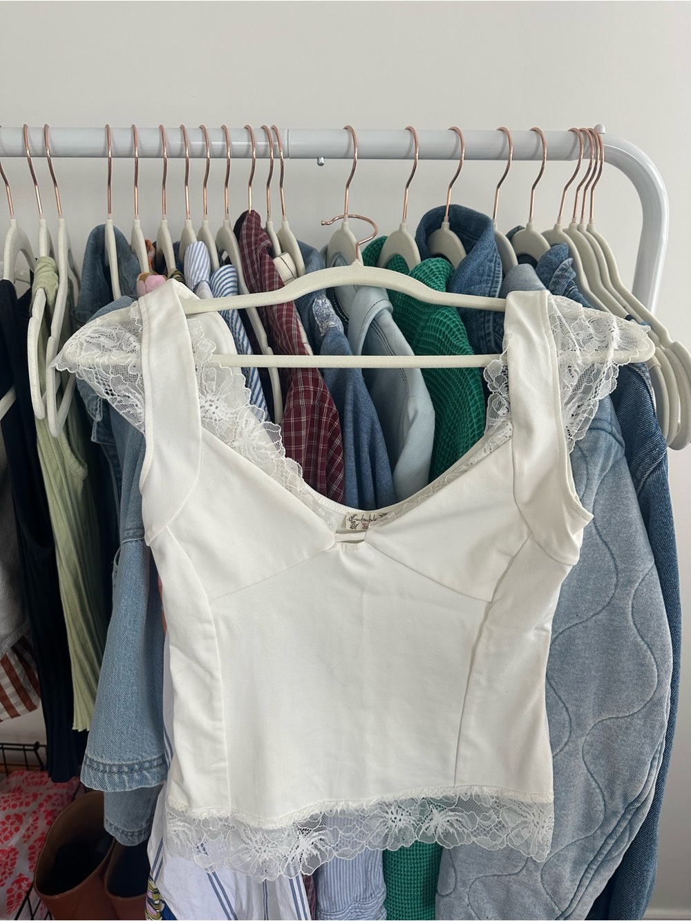 Free people better not cami lace shirt ivory - Picture 6 of 8